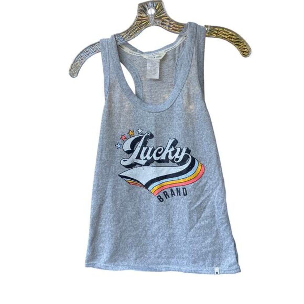 Lucky Brand Grey Graphic Tanktop Size S/P